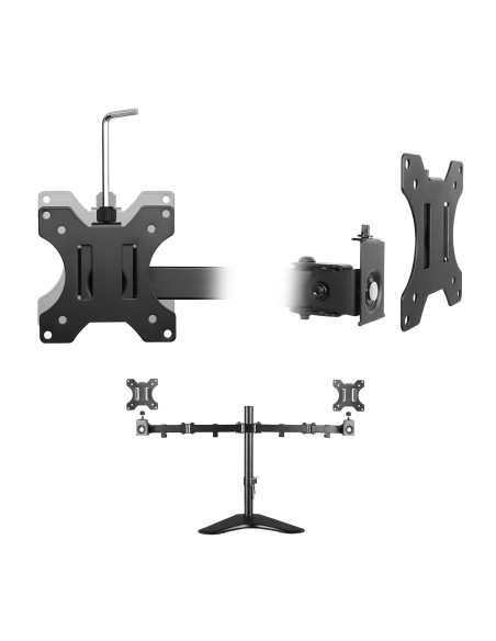 EWENT Suporte Monitor de Mesa 2 Monitores até 32", Max VESA 100x100