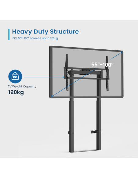 EWENT Suporte TV para Chão/Parede para TVs de 55" a 100", Max VESA 800