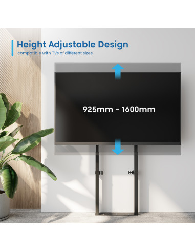 EWENT Suporte TV para Chão/Parede para TVs de 55" a 100", Max VESA 800