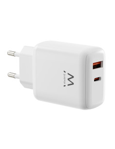 EWENT USB GAN AC charger 45W, 1xUSB-C 45W PD3.0 + 1xUSB-A QC3.0 x4prot 2