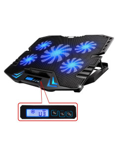 EWENT Base de Refrigeração para Portátil com 5 ventoinhas, 2 Portas US 2