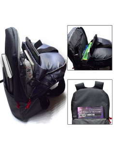 EWENT Mochila para Portátil 17.3" preta, com Porta USB 2
