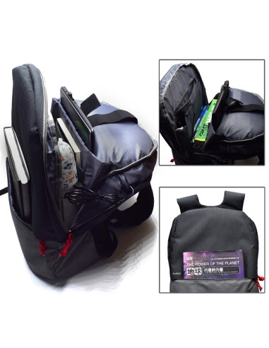 EWENT Mochila para Portátil 17.3" preta, com Porta USB