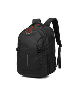 EWENT Mochila para Portátil 15.6" preta, com Porta USB