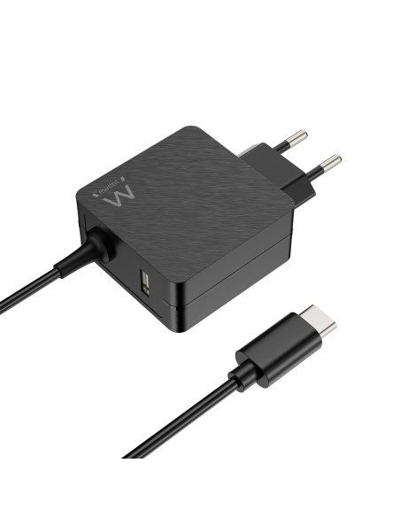 EWENT Carregador USB C 45W e 1 Porta USB-A com PD