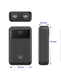 EWENT PowerBank 20.000mAH, PD 65W, 2x USB-C (in); 1x USB-C 2x USB-A (o 2