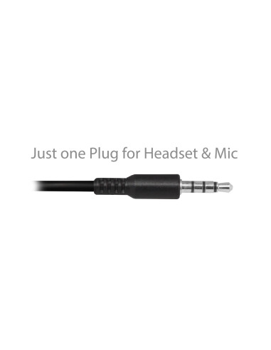 EWENT Headsets com microfone para smartphone e tablet, jack 1x3.5mm, c