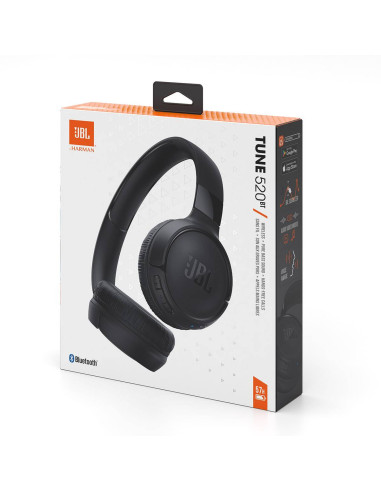 Headphones JBL Tune 520BT Bluetooth Pretos