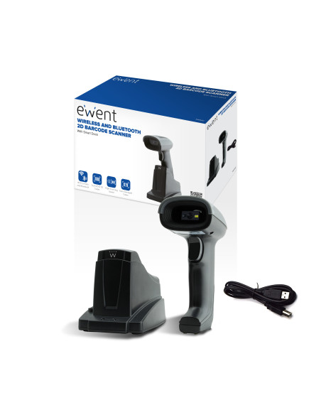 EWENT Leitor Códigos de Barra Wireless e Bluetooth, 2D Barcode Scanner
