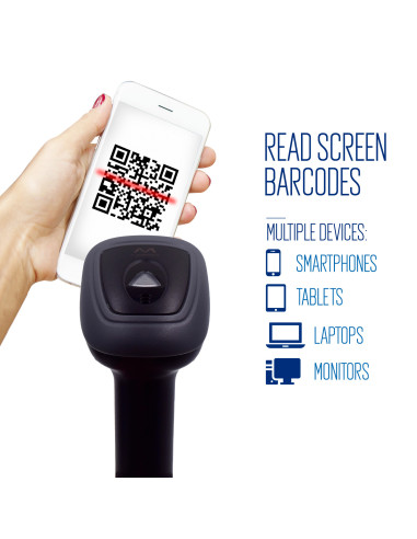 EWENT Leitor Códigos de Barra Wireless e Bluetooth, 2D Barcode Scanner