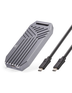 EWENT Caixa Externa USB 4 USB-C M.2 NVMe SSD Screwless, Cabo USB C-C