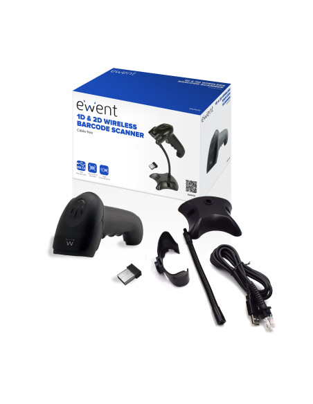 EWENT Leitor Código de Barras Wireless 1D & 2D Laser