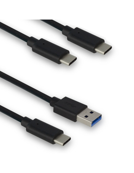 EWENT Caixa Externa para HDD/SSD USB 3.2 Gen 2 USB C de 2.5", cabo USB