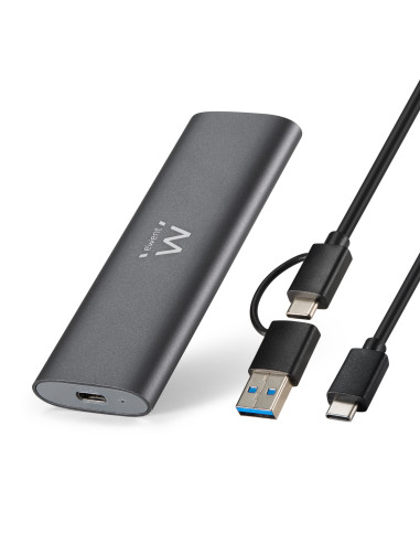 EWENT Caixa Externa USB 3.2 Gen2 USB-C M.2 NVMe SSD Screwless, Cabo US