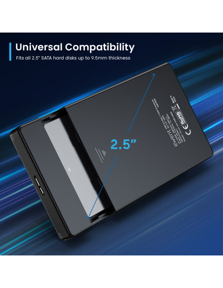 EWENT Caixa Externa para HDD/SSD SATA de 2.5" USB3.2 Gen 1 com montage