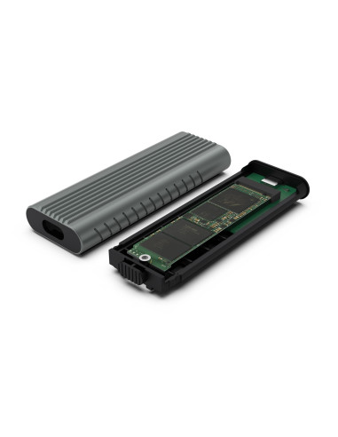 EWENT Caixa Externa USB 3.2 Gen2 USB C M.2 NVMe SSD screwless, Cabo US