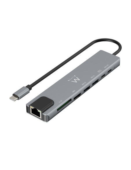EWENT Dock Multiporta USB-C 8 em 1 USB 3.2 Gen 1 USB-C, HDMI 4K, PD 87