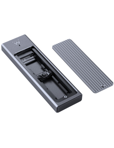 EWENT Caixa Externa USB 3.2 Gen2 USB C M.2 NVMe SSD, Cabo USB C e USB