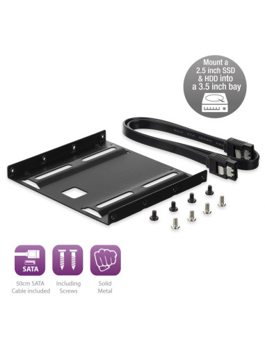 EWENT Kit de montagem de SSD para SSD/HDD de 2.5" e Cabo Sata III 50cm
