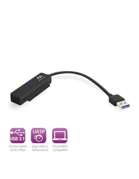 EWENT Cabo Adaptador USB 3.2 Gen 1 para adaptador de disco rígido de 2