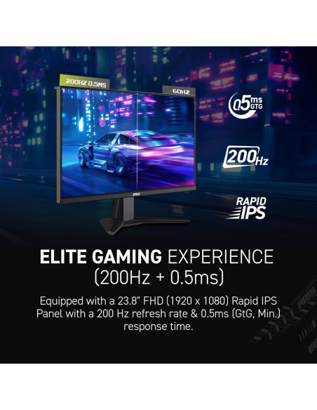 Monitor MSI MAG 244F IPS 23.8" FHD 16:9 200Hz FreeSync Premium