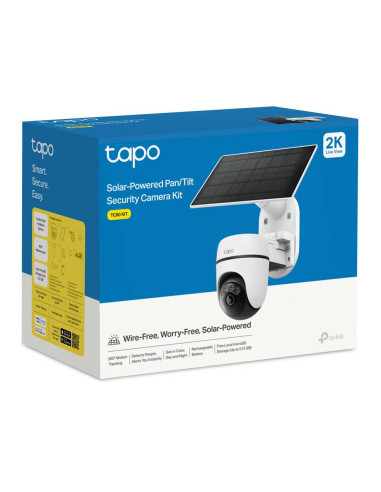 Câmara de Segurança TP-Link Tapo TC90 KIT 2K 3MP Pan/Tilt Outdoor IP65 Security Wi-Fi com Bateria + Painel Solar Tapo A201