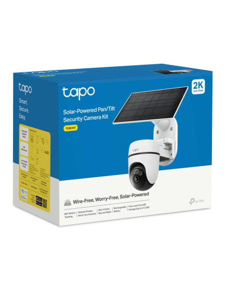 Câmara de Segurança TP-Link Tapo TC90 KIT 2K 3MP Pan/Tilt Outdoor IP65 Security Wi-Fi com Bateria + Painel Solar Tapo A201