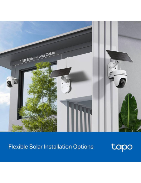 Câmara de Segurança TP-Link Tapo TC90 KIT 2K 3MP Pan/Tilt Outdoor IP65 Security Wi-Fi com Bateria + Painel Solar Tapo A201